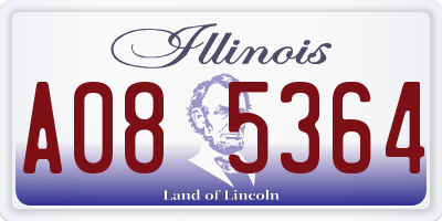 IL license plate A085364