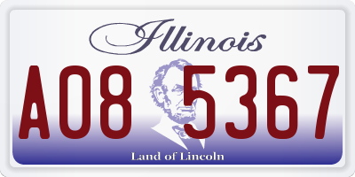IL license plate A085367