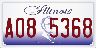 IL license plate A085368