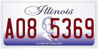 IL license plate A085369