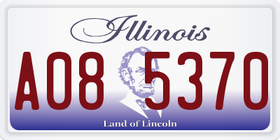 IL license plate A085370