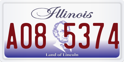 IL license plate A085374