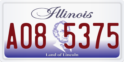 IL license plate A085375
