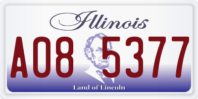 IL license plate A085377