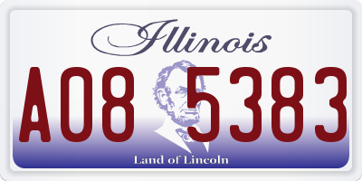 IL license plate A085383