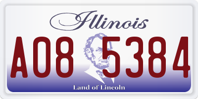 IL license plate A085384