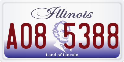 IL license plate A085388