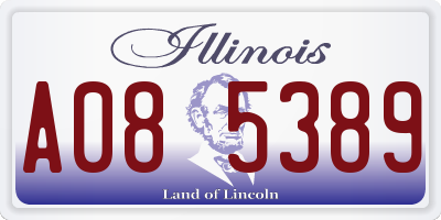 IL license plate A085389