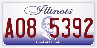 IL license plate A085392