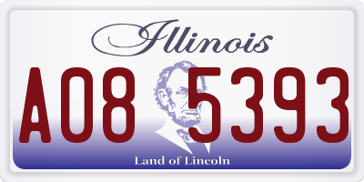 IL license plate A085393