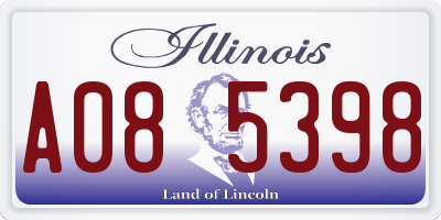IL license plate A085398
