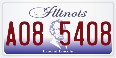 IL license plate A085408