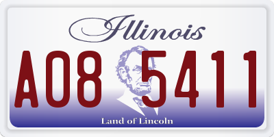 IL license plate A085411