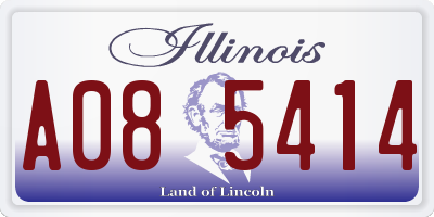 IL license plate A085414