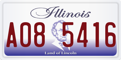 IL license plate A085416