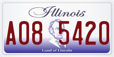 IL license plate A085420