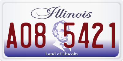 IL license plate A085421