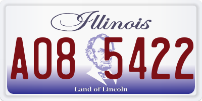 IL license plate A085422