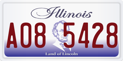 IL license plate A085428