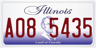 IL license plate A085435