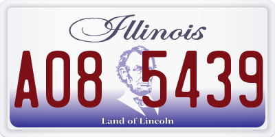 IL license plate A085439