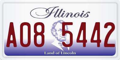 IL license plate A085442