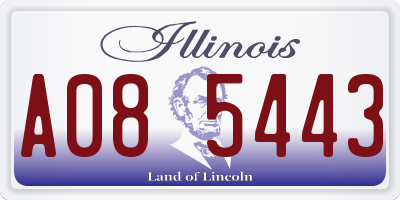 IL license plate A085443