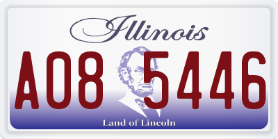 IL license plate A085446
