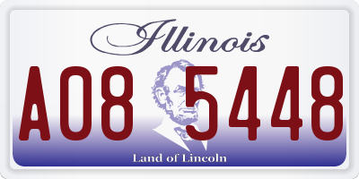 IL license plate A085448