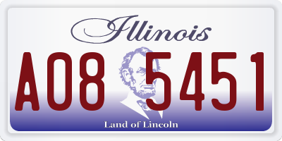 IL license plate A085451