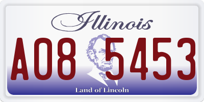 IL license plate A085453