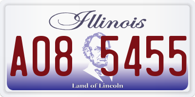 IL license plate A085455