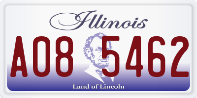 IL license plate A085462