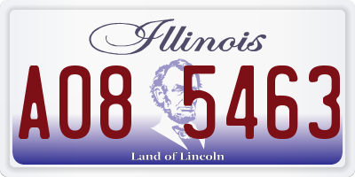 IL license plate A085463