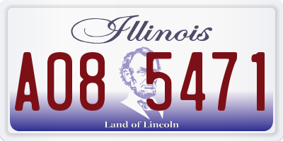 IL license plate A085471
