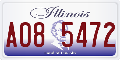 IL license plate A085472