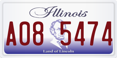 IL license plate A085474