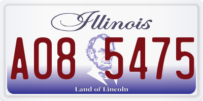 IL license plate A085475