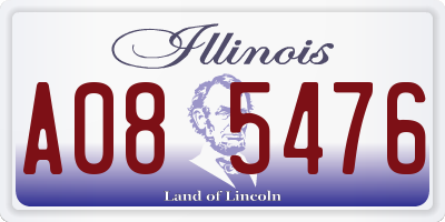 IL license plate A085476