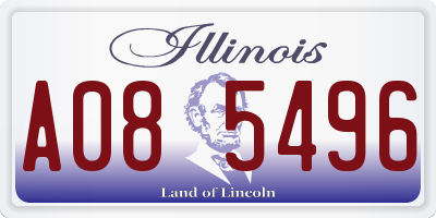 IL license plate A085496