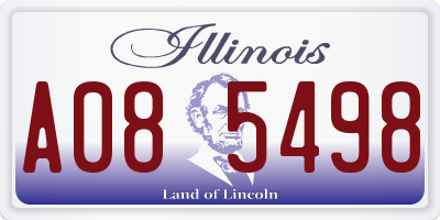 IL license plate A085498