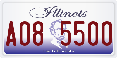 IL license plate A085500