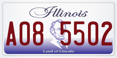 IL license plate A085502