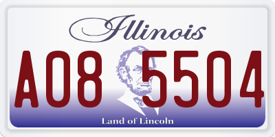 IL license plate A085504