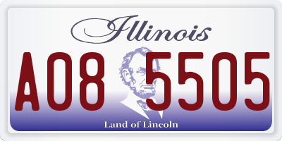 IL license plate A085505