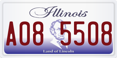 IL license plate A085508