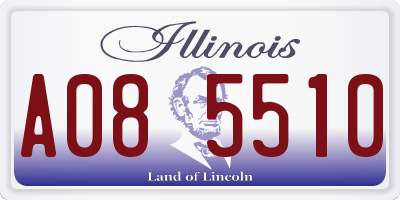 IL license plate A085510