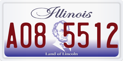 IL license plate A085512