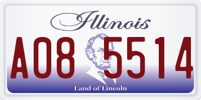 IL license plate A085514