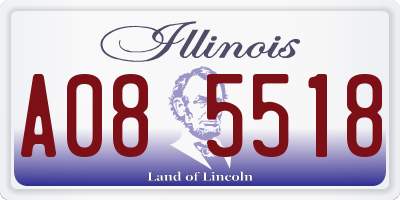 IL license plate A085518